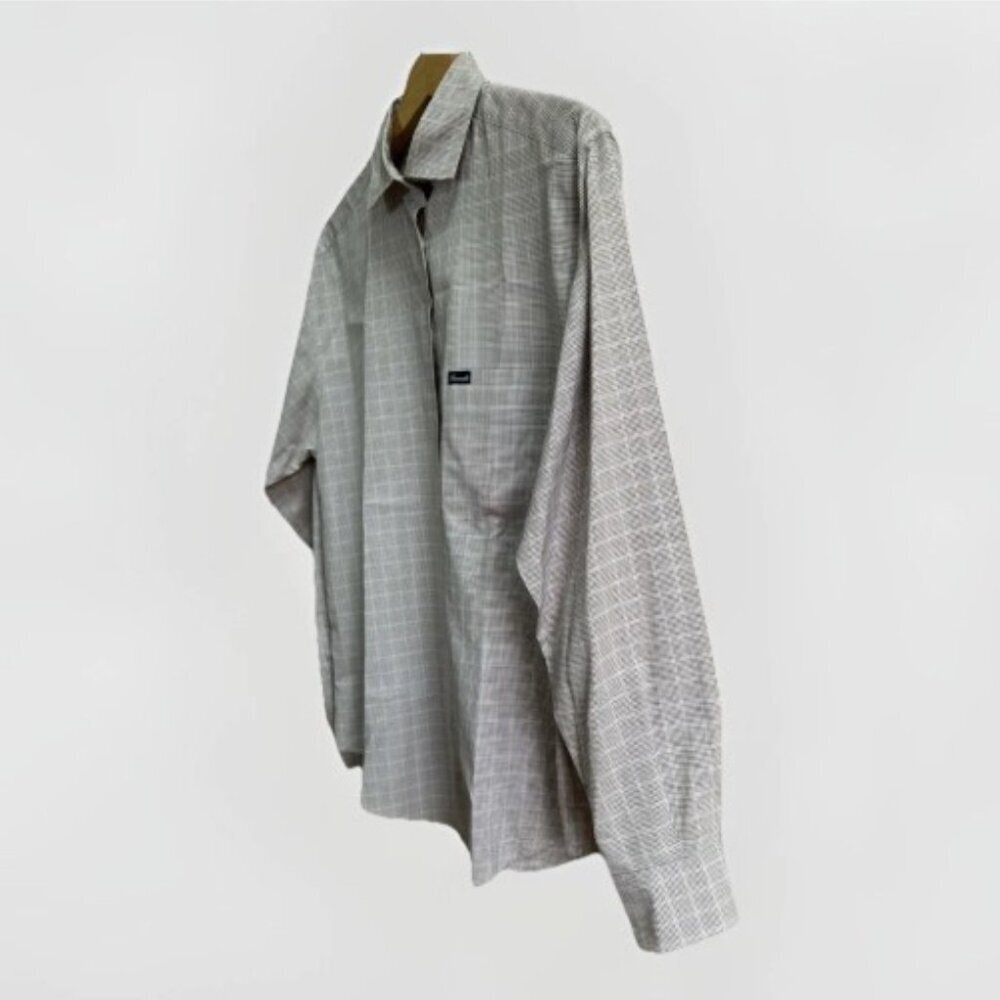 Faconnable Women’s Woven Check Print Button Down Cotton Dress Shirt Size Small - Picture 3 of 11